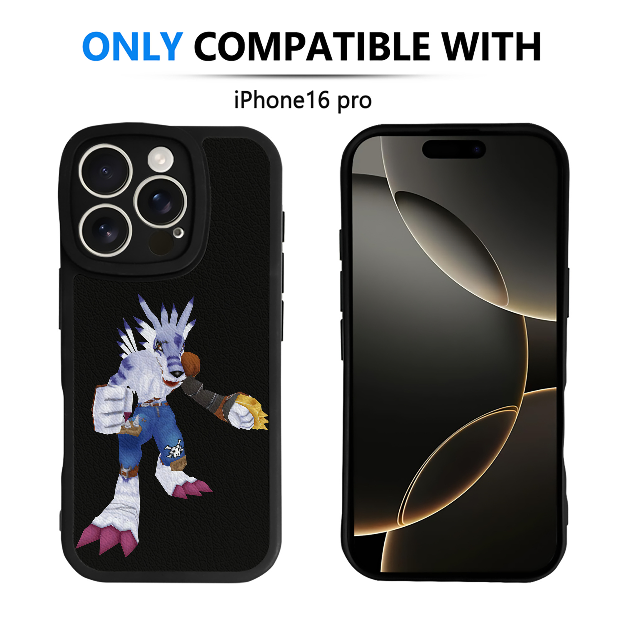 （画像用） Digimon デジタルモンスター/デジモン 【iPhone 16シリーズ対応】シリコンスマホケース（レザー調） 材質：シリコン